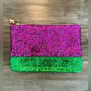 Ipsy Pink and Green Cosmetics Bag